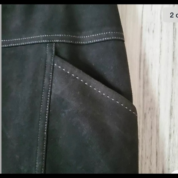 J.McLaughlin Micro Suede Machine Wash Pencil Skirt - Picture 3 of 9